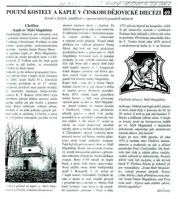 Poutn kostely a kaple v eskobudjovick dieczi